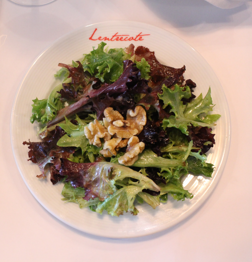 La Salade — fresh greens with toasted walnuts and Dijon vinaigrette