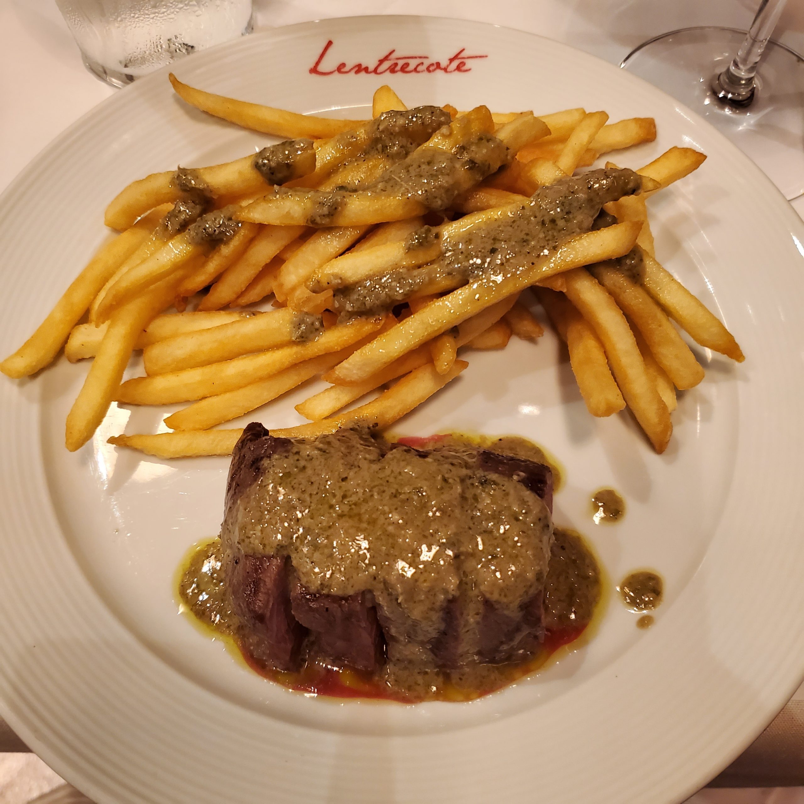 Le Steak — USDA prime entrecôte with Lentrecote's famous herb-butter sauce